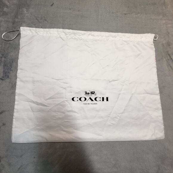 Coach Dust Bag Drawstring Brown Satin EST.1941 Purse Handbag Storage Pouch - Picture 6 of 7